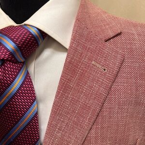 Benvenuto Black Label Men's Red Textured Blazer Sport Coat Blazer Men 40R